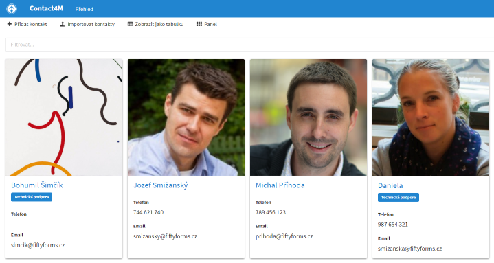 Detail zákaznické karty